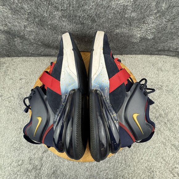 Nike Air Force 270 Shoes Mens Size 10 Blue Red Gold Strap Basketball AH6772-400 - Picture 6 of 9